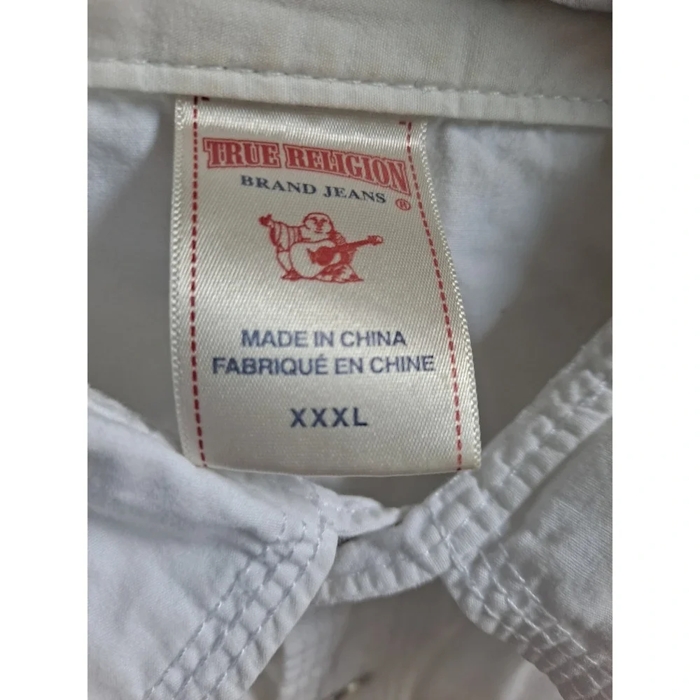 True Religion XXXL Western‎ Shirt Menswear Long Sleeve White Button Up